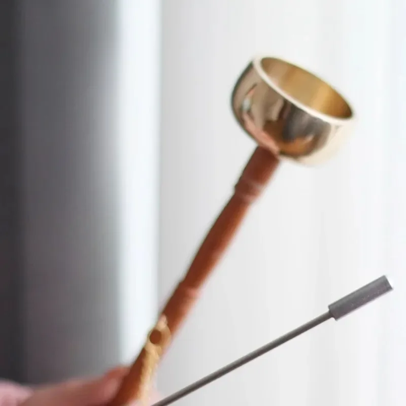 Wooden Handles Chimes Yoga Meditation Bronze Hand-held Bells Music Sound Therapy Awakening Musical Percussion Instruments