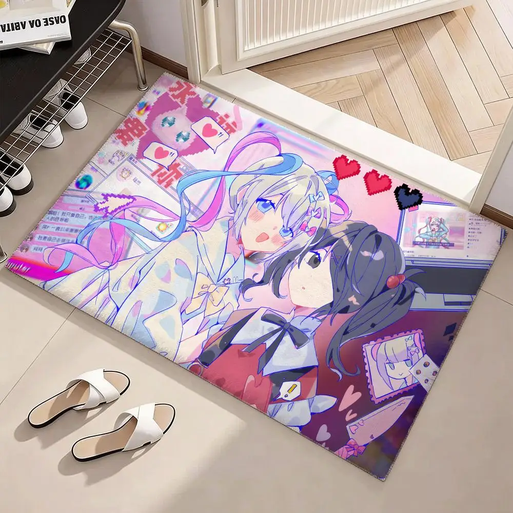 AnimeNeedy S-Streamer Overload Floor Mat Soft Flannel Non-Slip Door Mat - Thickened Rug for Living Room Home Decor