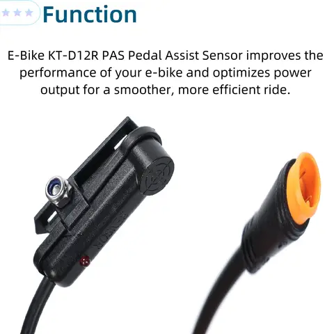 Ruimou 1Set KT-D12L 3Pin E-bike PAS Magnetic Point Waterproof Pedal Assist Sensor For 12V to 48V Electric Mountain Bikes