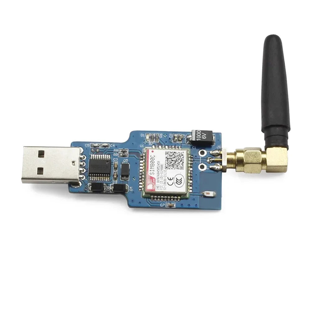 

USB To GSM Module GSM GPRS SIM800 SIM800C Module CH340T Chip for Wireless Bluetooth-compatible SMS Messaging with Antenna