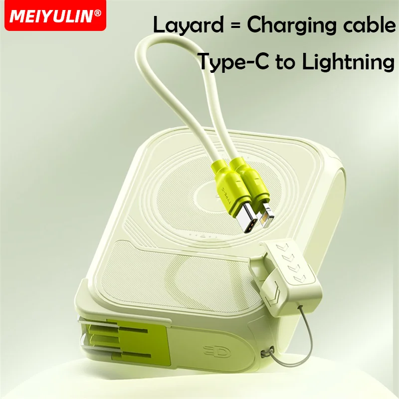 20000mAh Magnetic Wireless Power Bank Portable 10000mAh Fast Charger Stand AC Plug External Battery For iPhone Samsung Xiaomi