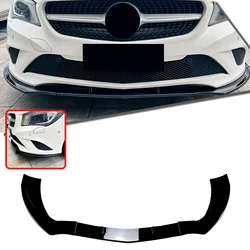 For Mercedes Benz CLA Class C117 2013-2015 Standard Models Front Bumper Spoiler Lip Carbon Fiber Look/Gloss Black Splitter Blade