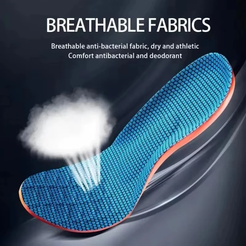 New Orthopedic Sports Elastic Insoles – Shock Absorption Breathable Running Inserts for Men Women Arch Support Plantar Fasciitis