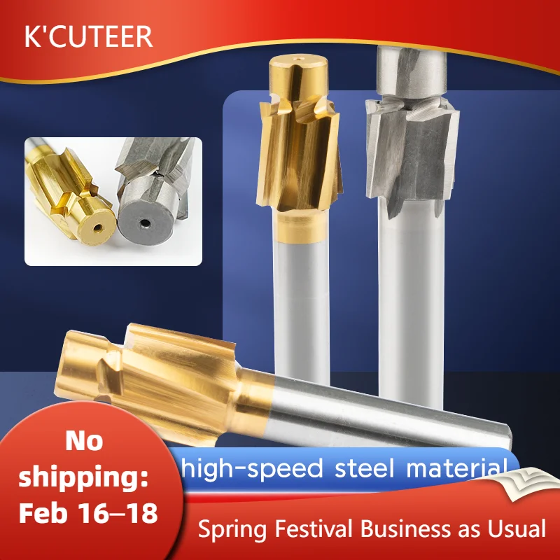 Fraise d'alésage de seau HSS, M35, 6542, plein sol, outil de rainurage pilote, évier de seau, fraises en bout