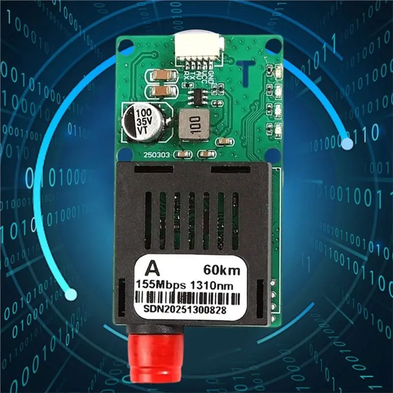 Reliable-AV/VCC/GND 60KM FC Interface TTL Optical Transceiver Module Fiber Transmitter Receiver Terminal Equipment TX,AV/VCC/GND