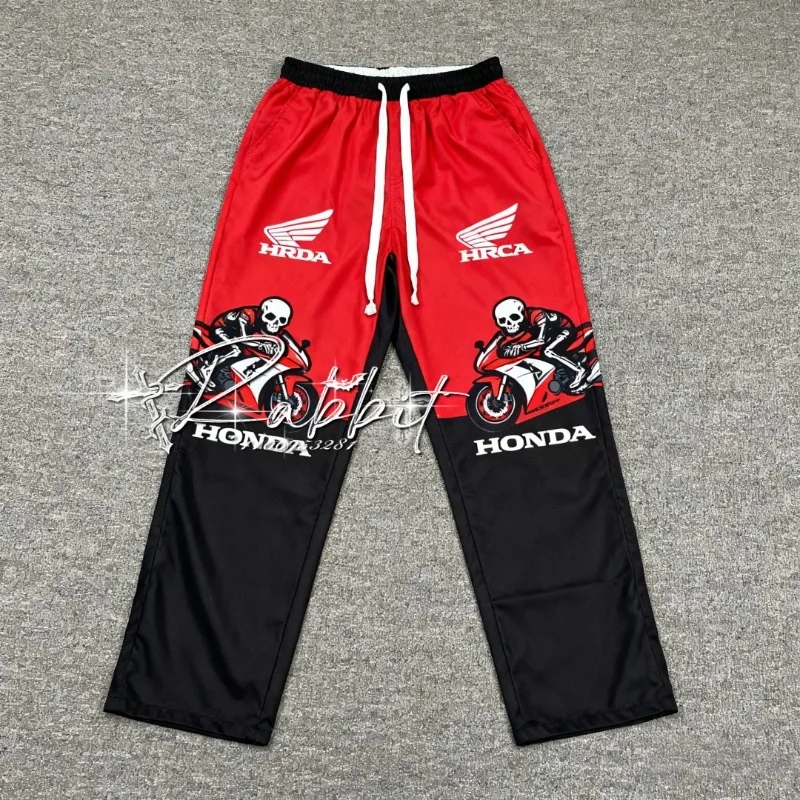 

2025 New Honda Racing Team Outdoor Cycling Speed drying Sunscreen Pants Men's Motorcycle Racing Enthusiasts Fashion Street Pants