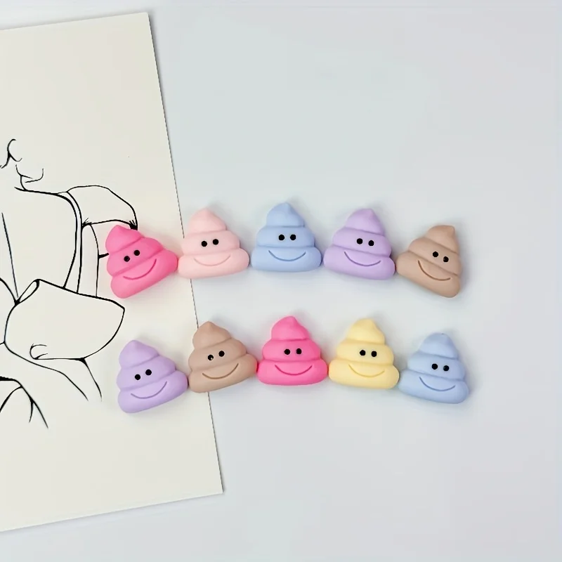 5pcs-Cute Cartoon Poop Shaped Refrigerator Magnet Kawaii Cartoon Decoration Refrigerator And Whiteboard Magnet