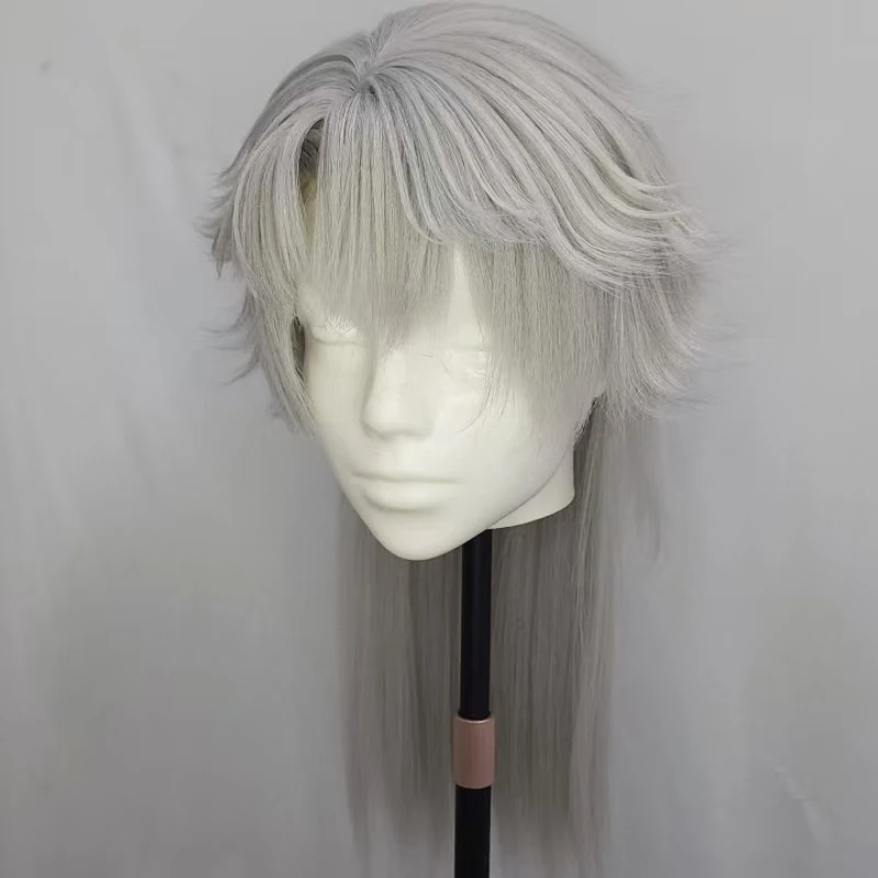 

Anime The True Hunger Devil Sia Cosplay Wig Long Gray Hair Heat Resistant Synthetic Fiber WithRose Net Halloween Party Daily Wig