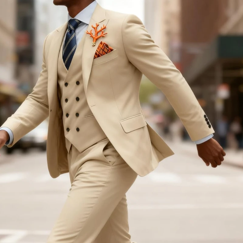 Thumbnail 3 - #44 Latest Mens Double Breasted Formal Suits Offers