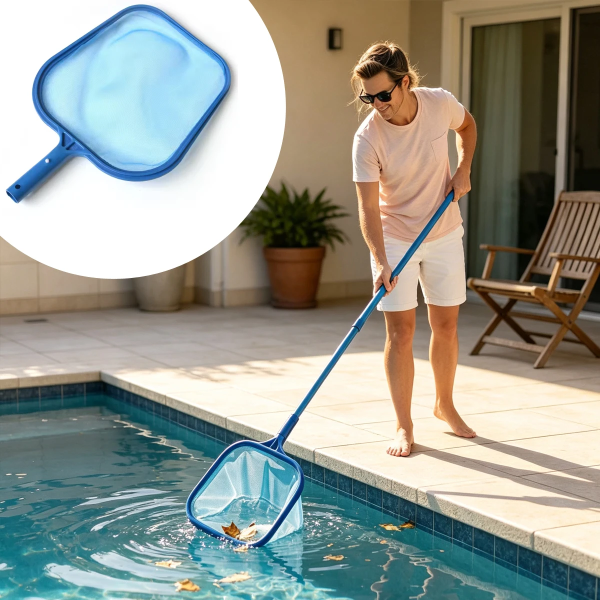 Red de limpieza para piscinas elevadas, accesorios para limpiadores robóticos de jardín, pértiga telescópica de limpieza, accesorios para limpieza de hojas, ¡novedad!