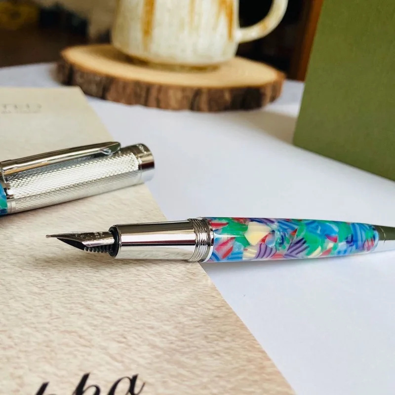 New Benovel Fountain Pen Metal Iridium Gold Hand Polished F 0.5mm Nib Calligraphy Pen Mb Luxury Office Supplies Pens Writing