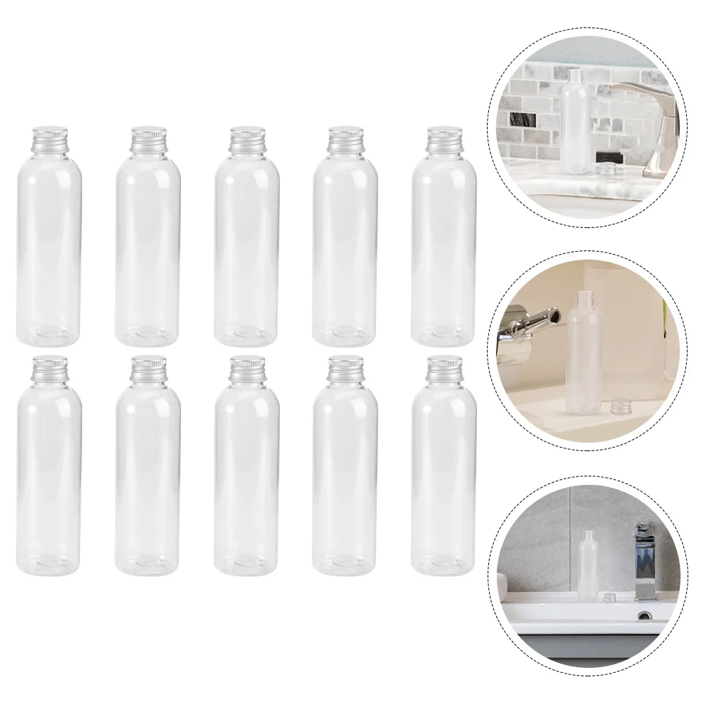 

27Pcs Sub Bottles Transparent Plastic Refillable Cosmetics Containers Travel Liquid Dispenser Visible Small Storage