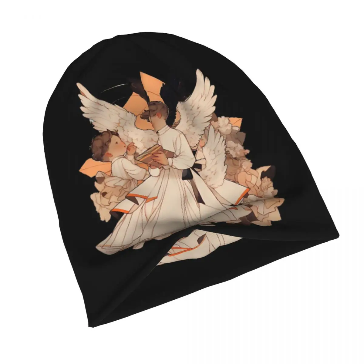 Bonnet Hats Baby Angel Men Women's Thin Hat Two Angels Autumn Spring Warm Cap Street Skullies Beanies Caps