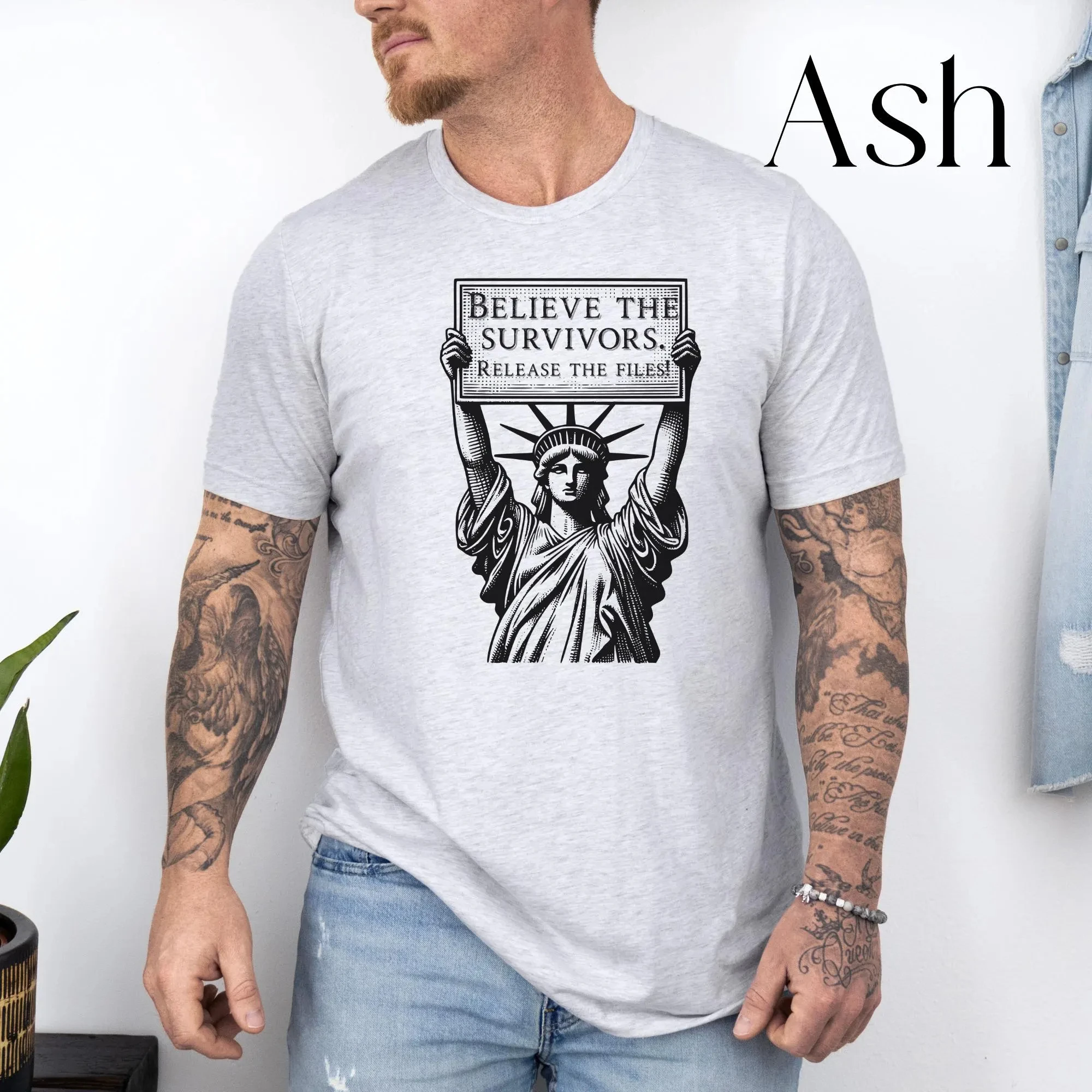 قميص قائمة تمثال الحرية إبستين جيفري إبستين، إطلاق الملفات، قميص إبستين، قميص الاحتجاج، مضاد الجمهور #1