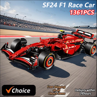 Technical Red SF-24 F1 Racing Car 42207 1361PCS Machinery Building Blocks 42206 Model Car Assembly Bricks Kit MOC Adult Gift Toy