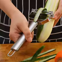Pelapatate da cucina in acciaio inox per frutta e verdura, resistente affettatrice per patate.