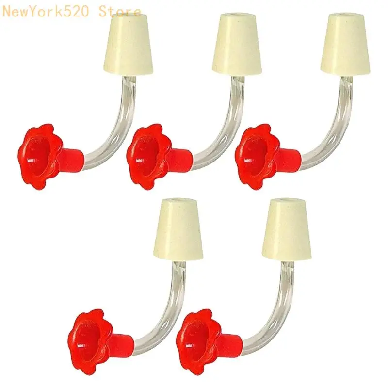 

N84C Pack Of 5 Bird Feeder Tubes Replacement Flower For Creating Wild Bird Feeders
