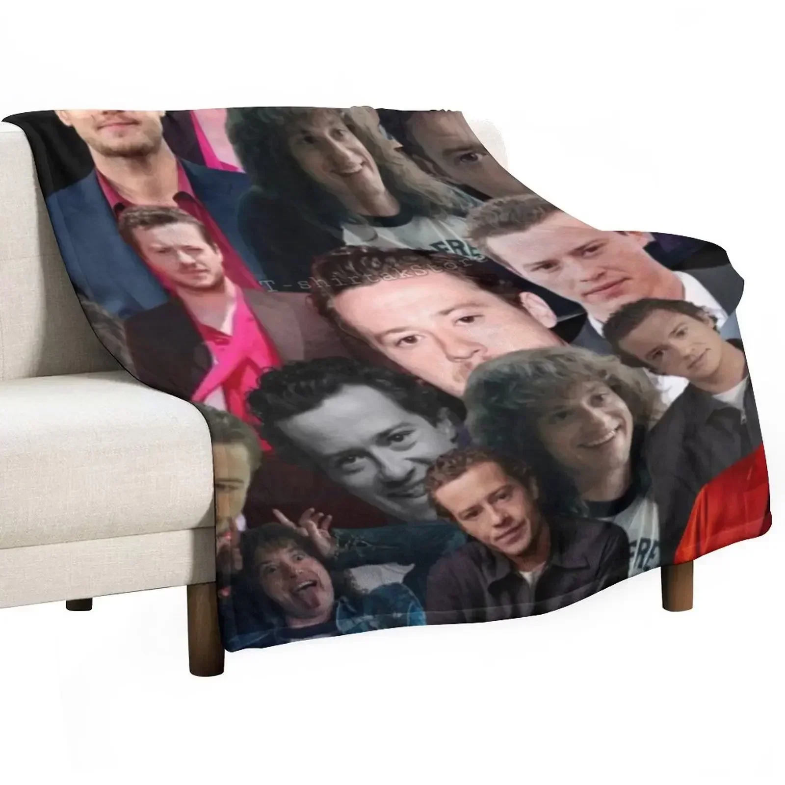 Joseph Quinn Photo Collage Throw Blanket Flannel Stuffeds Hairys cosplay anime decorative Shaggy Blankets