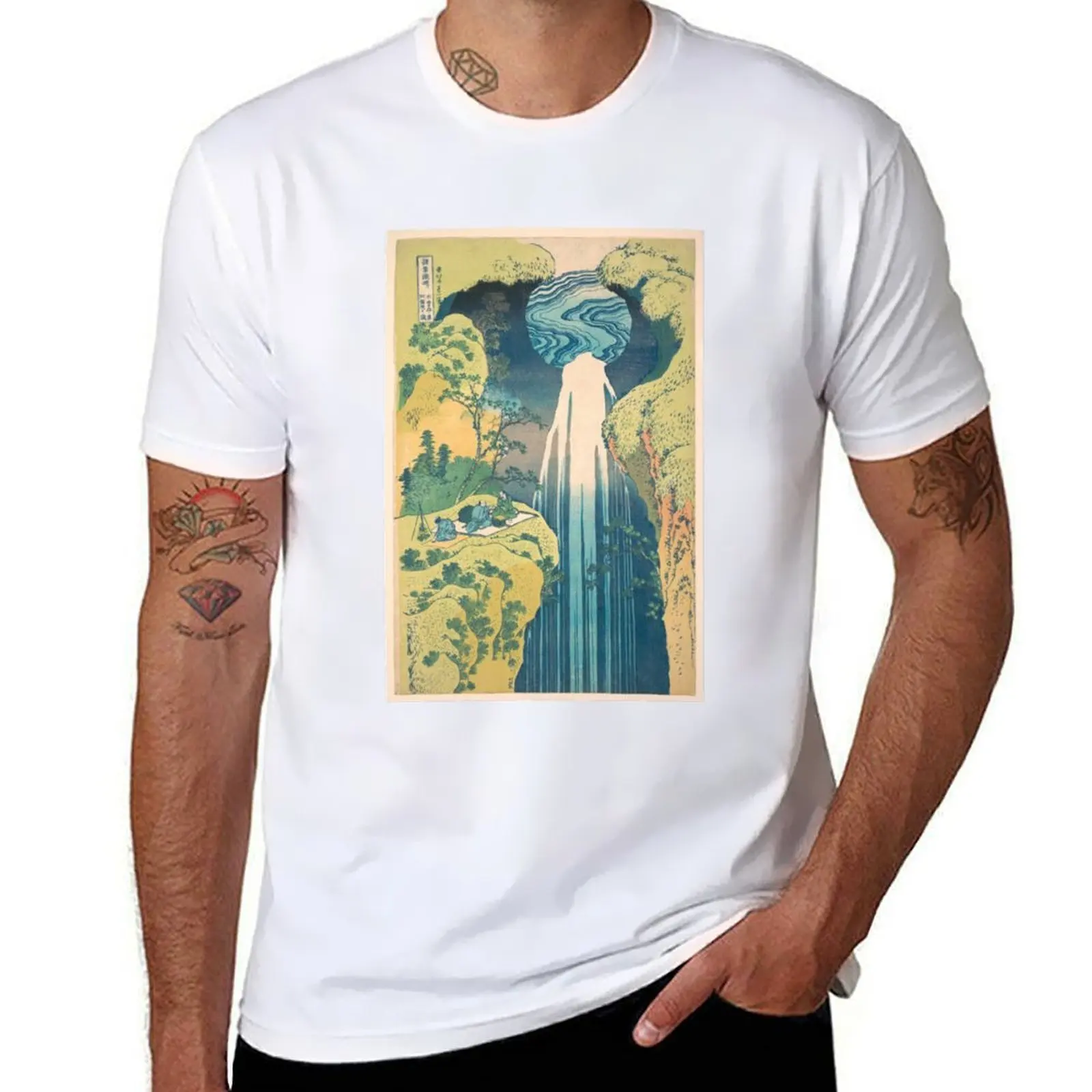 

katsushika hokusai (1760-1849) vintage Japanese T-Shirt t shirts for man graphic tees t shirts for man graphic funny T-Shirt