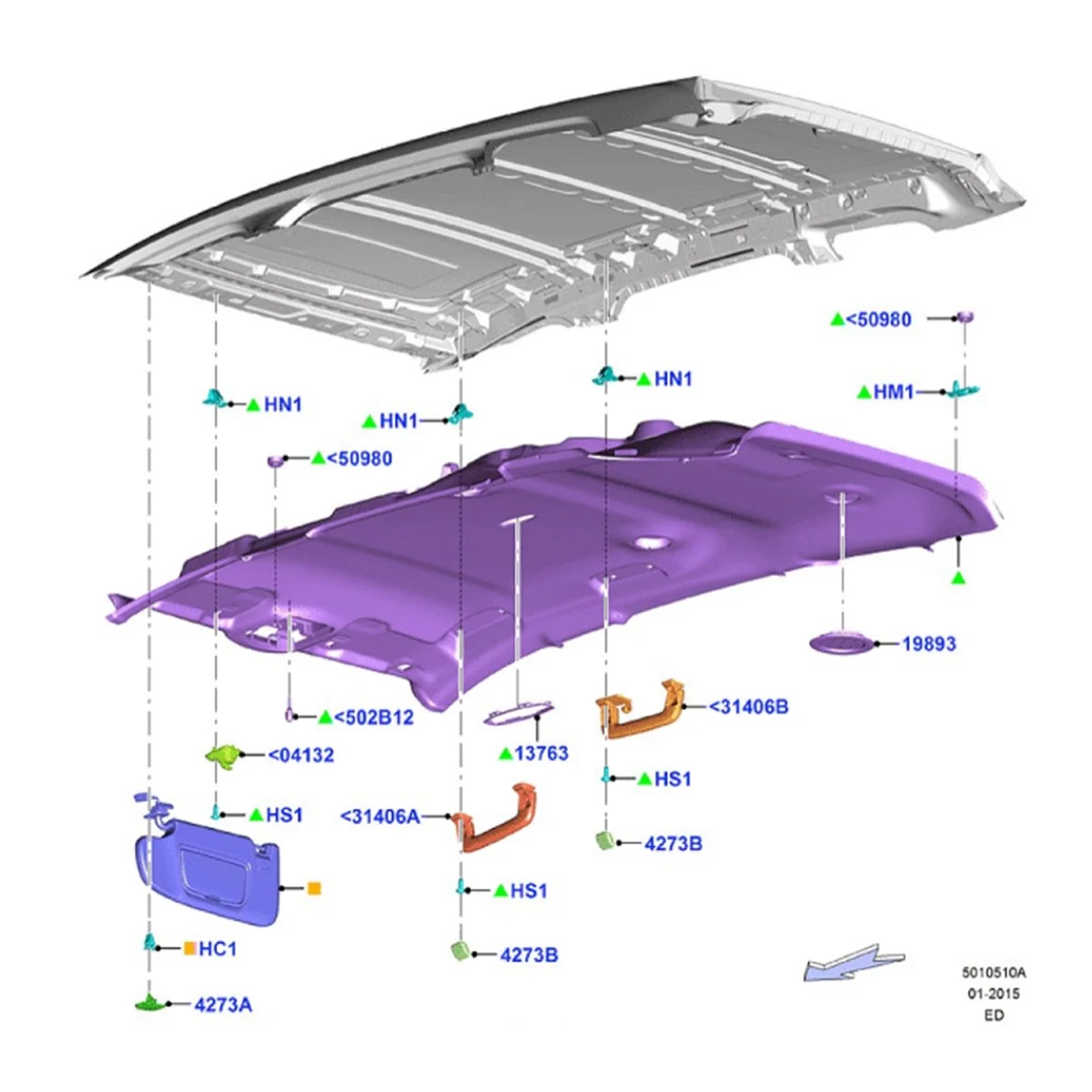 Linker Zonneklep Make-Up Spiegel DS73-F04101 Voor Ford Mondeo Rand Taurus 2013-2019 Sunshading Board Ds73f04101uj3dy0