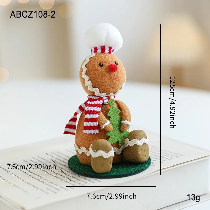 Christmas Gingerbread Man Desktop Decorations Scene Arrangement  Gingerbread Doll Cookies Party Decorations