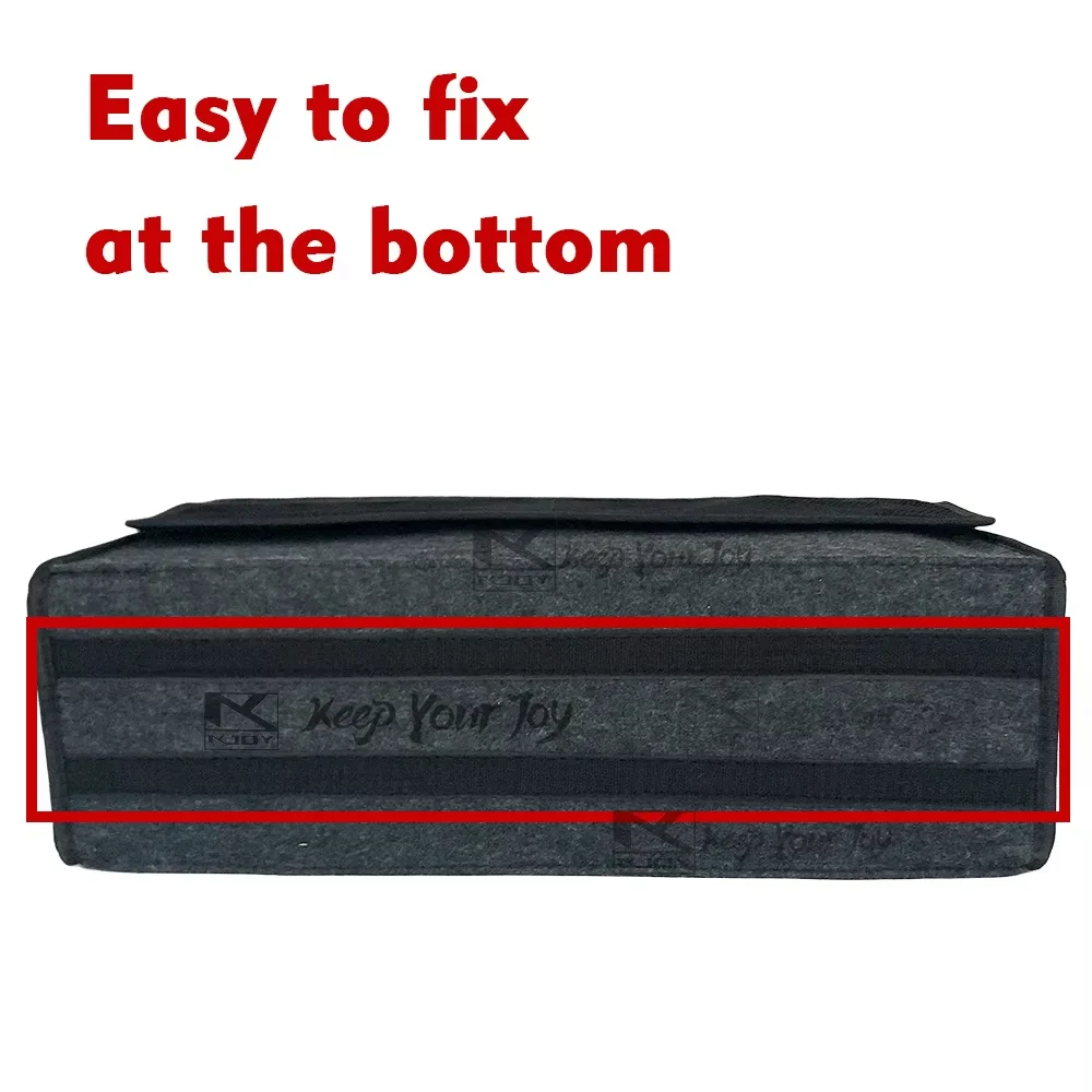 Large Anti Slip Compartment Boot Storage Organizer Tool Car Storage Bag Car Trunk Organizer Soft Felt Storage Box Accessories image 5