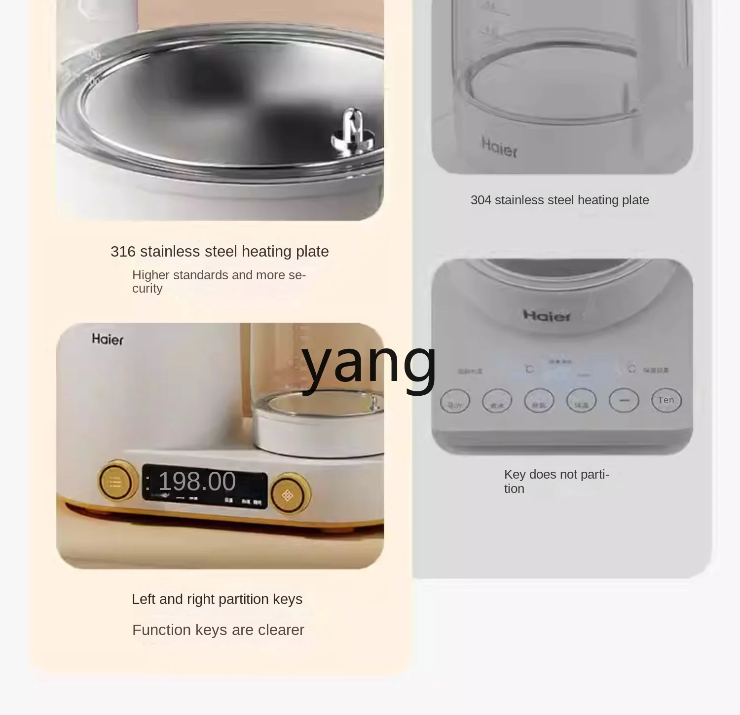 LMM Constant Temperature Kettle Baby Feeding Bottle Disinfection Drying Two Three in One Milk Mixing Milk Warmer