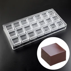 1Pcs Chocolate Mold Polycarbonate Dubai Cube Shape Candy Confectionery Mold Baker Pans Trays Baking Pastry Tools