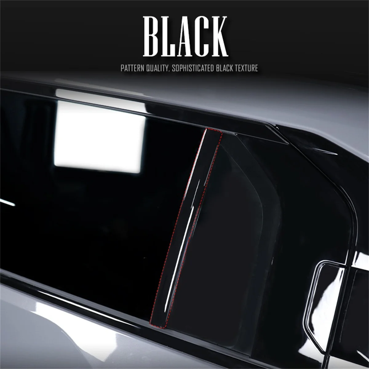 For Kia EV3 2024 2025 2026 Black C Pillar Post Trim Cover Exterior Window Decor Accessories