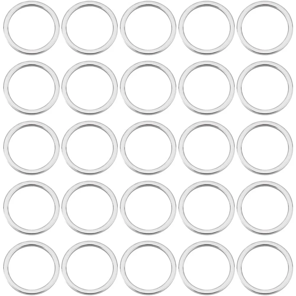 

About 100pcs Round Ring 12mm Stainless Steel Circle Frames Connectors O Pattern Earring Ring Jewelry Links for Bracelet Necklace