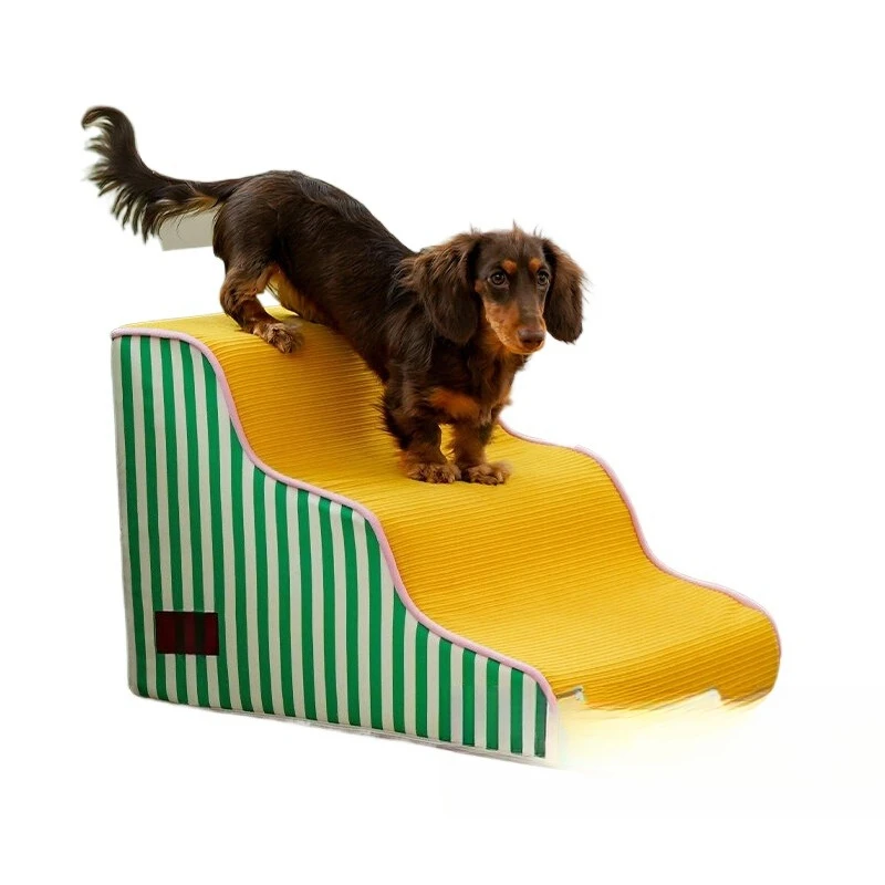 Pet staircase steps Small dog bed ladder Senior dog bedside ladder Removable sponge
