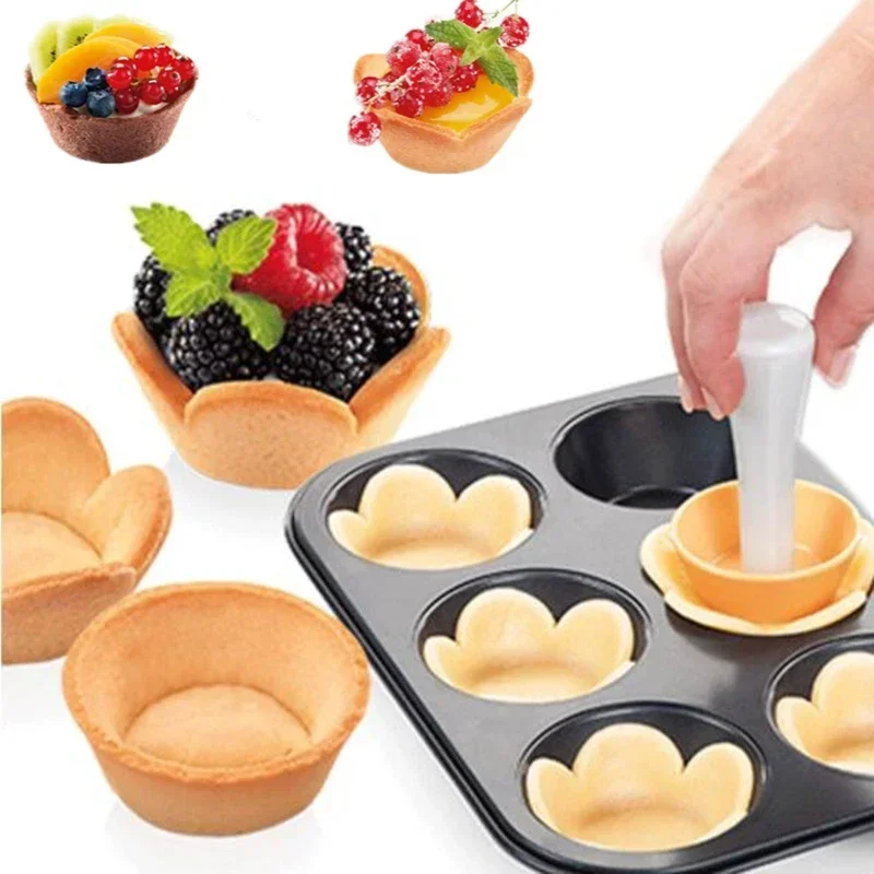 Tart Shell Mold Set Pastry Dough Tamper Kit Fruit Pie Maker Cookies Cutter Baking Tool Cake Cup Presser Cupcake Muffin Mould