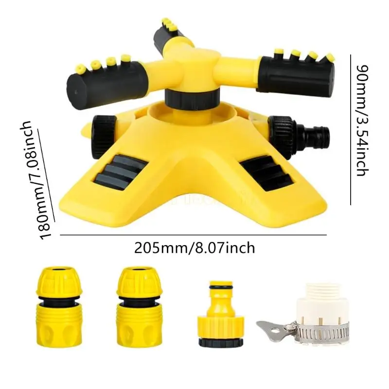 57QF Efisiensi Tinggi ABS Garden Sprinkler Set Dengan Nozel Berputar Cepat dan Jaringan Air yang Dapat Diperluas Untuk Kebun