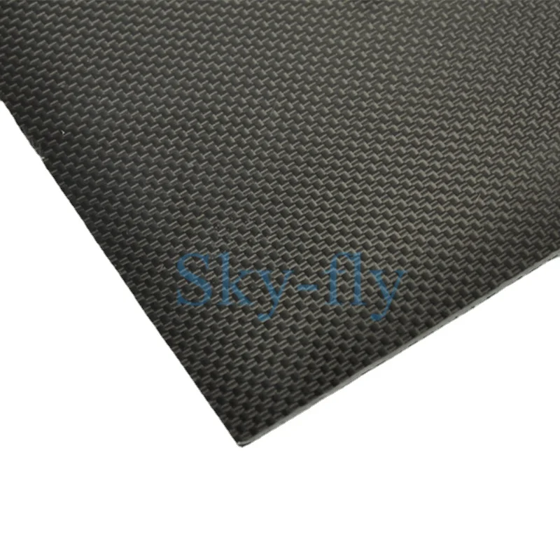 1 Sheet 0.3mm 100% Carbon Fiber Plate Panel Sheet 3K Plain Weave Glossy Hot Multi-Size