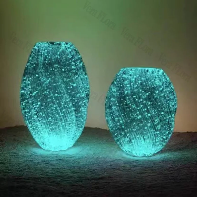 Creative Vases That Glow At Night Advanced Home Flower Arrangement Ornament Spiral Shaped Internet Famous Hydroponic Vase