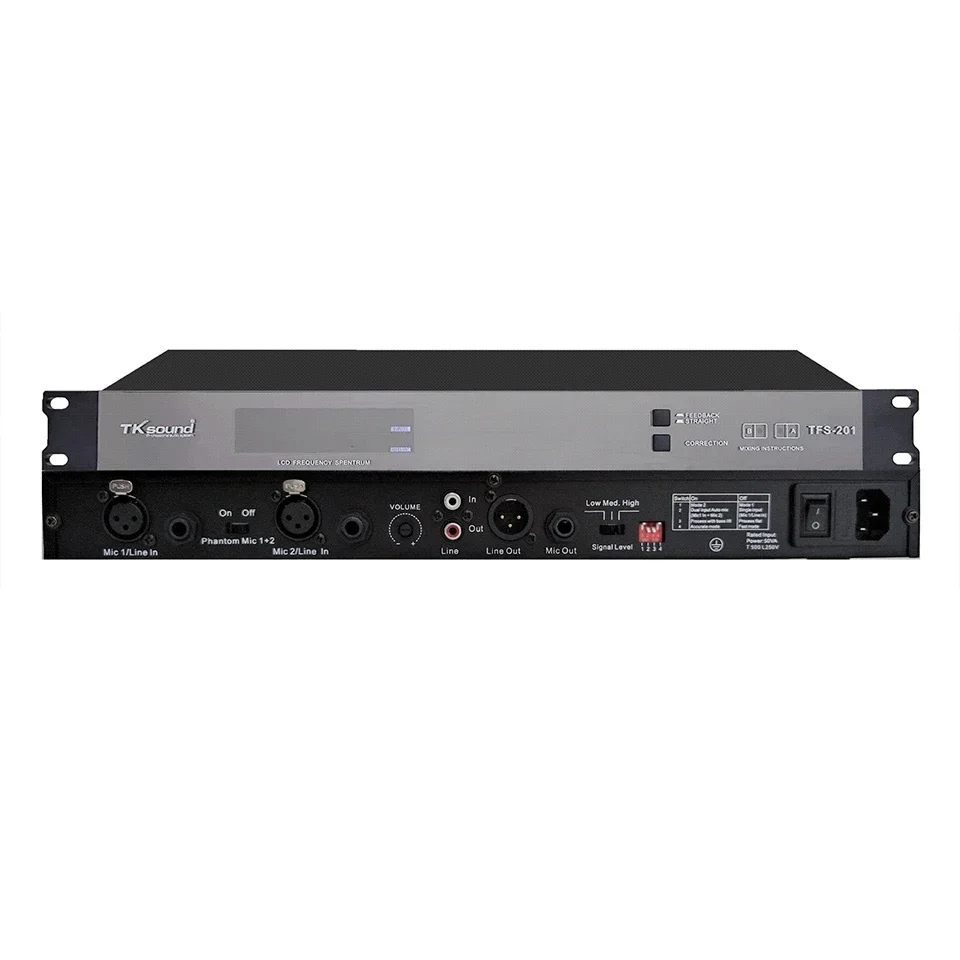 

Best TKsound 2 In 1 Out One-button Automatic Anti-howling Professional Audio Sound Equipment Feedback Suppressor