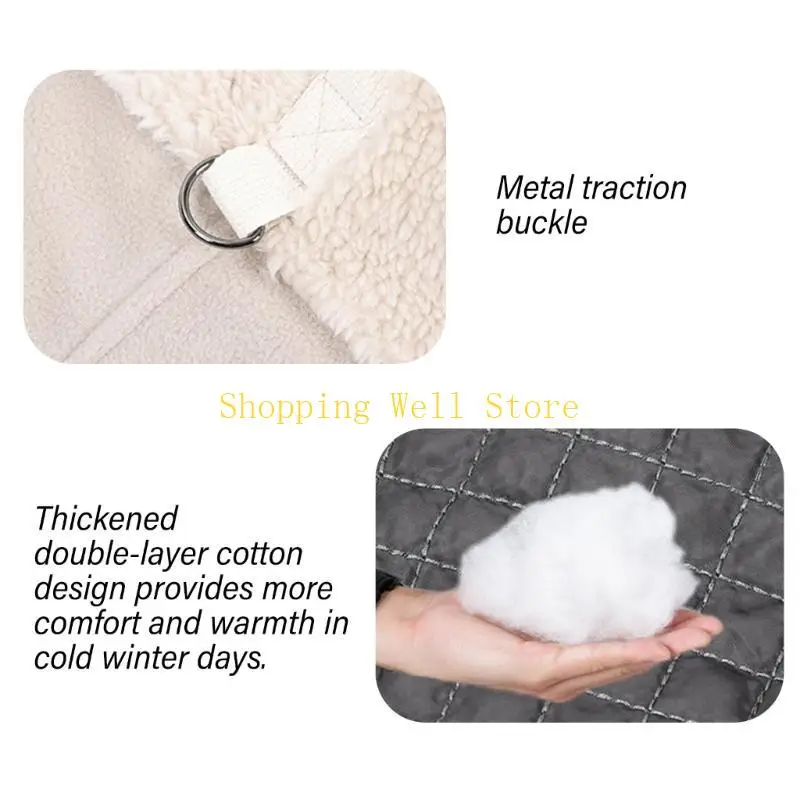 Imagen 3: Chaleco peludo perro kx4b para chaquetas para perros para acampar para caminar en invierno para mediano,