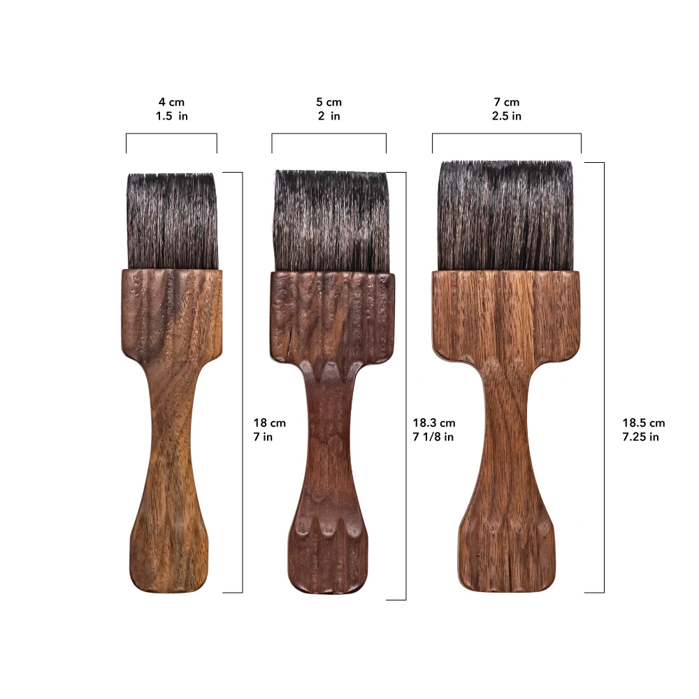 Pincel de pintura de madera de nogal Artsecret para acuarela acrílica, dibujo al óleo, oreja de buey, pelo de cabra, mezcla, pincel de artista de 1,57-2,36 pulgadas