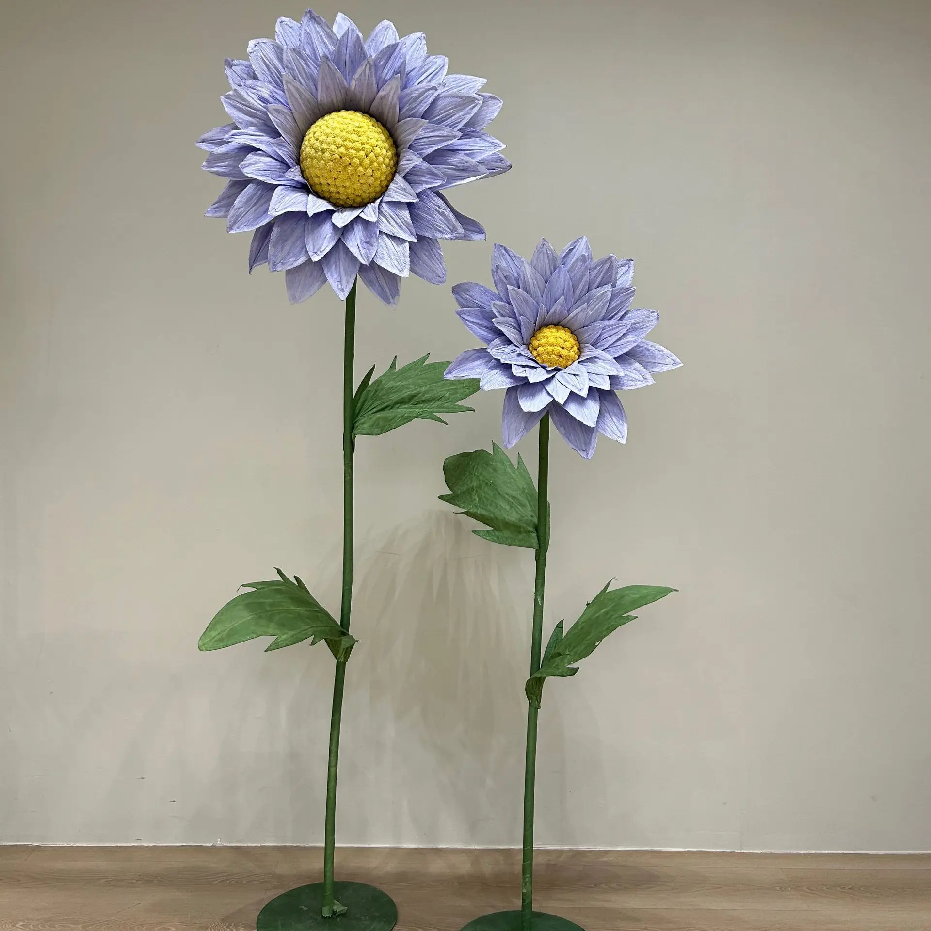 Simulation paper flower props sunflower green plant floor ornament wedding arrangement floral window beauty Chen