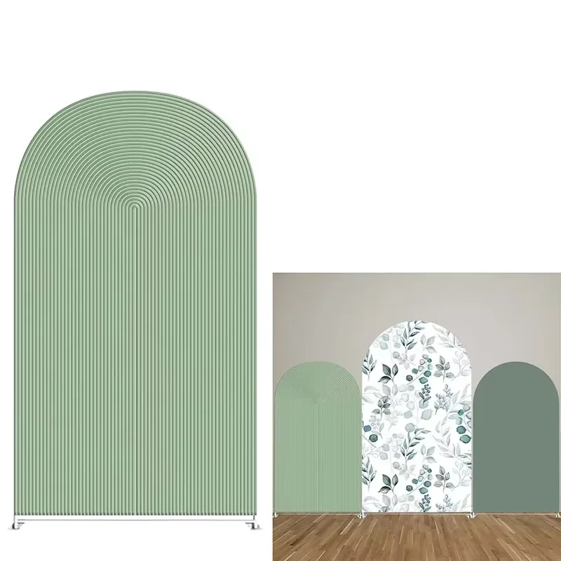 mehofond-カスタム両面グリーンリップル葉結婚式誕生日ベビーシャワーカバー-chiara-アーチ背景装飾背景写真
