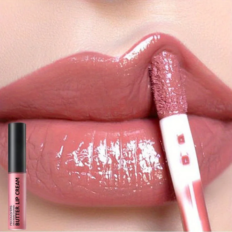 Nude Lip Gloss Waterproof Matte Liquid Lipstick Long Lasting Non Sticky Cup Red Velvet Lip Tint Makeup Cosmetics