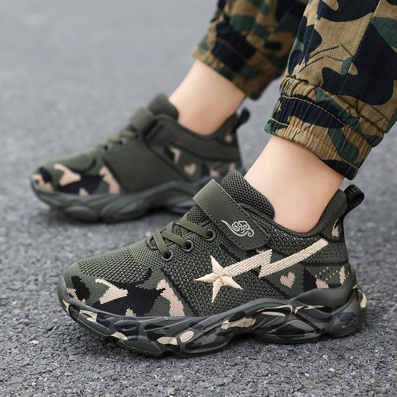 Autumn Spring Brand Children Sports Shoes Girls Girls Non-Slip Outdoor Fashion Sneakers Kids Casual Camouflage Hiking Shoes