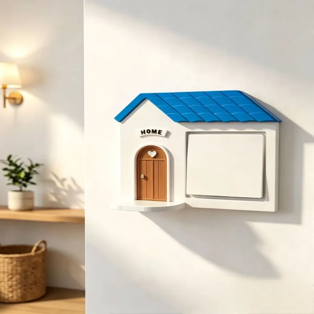 Self-Adhesive 3D Dog Wall Decals Decorations Resin Animal Wall Switch Stickers Cute Funny Switch Accessories Kids Room