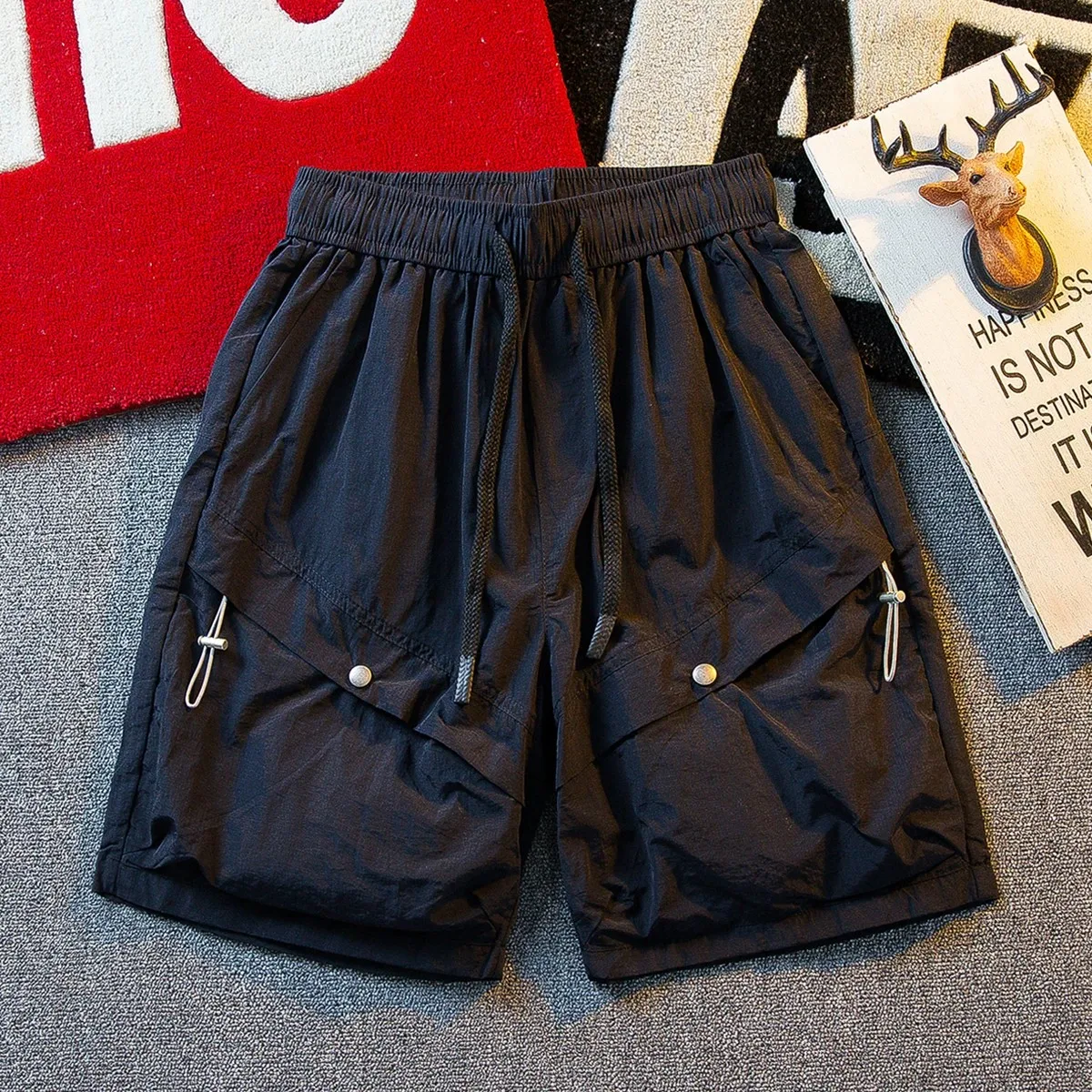 

Men's Shorts Elastic Waist Sweatpants Summer Basketball Short Male Korean Fashion Streetwear Harajuku Cargo Pants Men Clothing