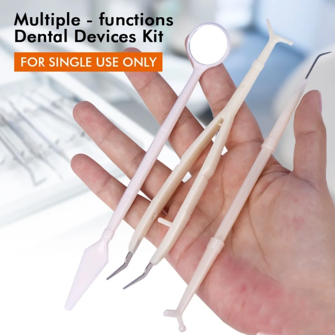 

3Pcs Set Mouth Mirror Tweezers Probe Dental Consumables 10 Pack Disposable Oral Cleaning Tools Dental Teeth Examination Supplies