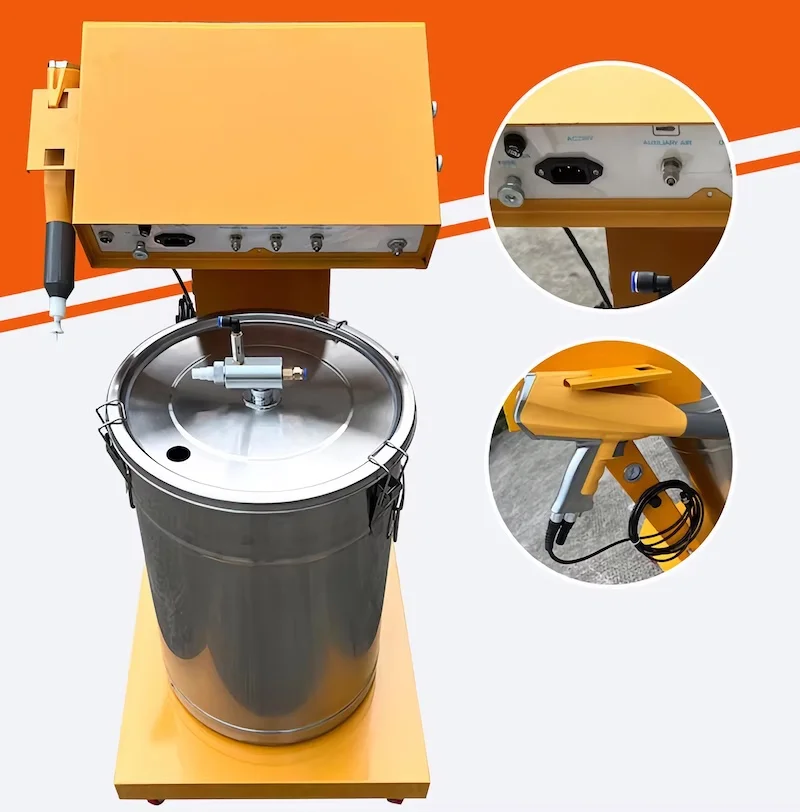 Good quality 220V 1ph 50HZ Intelligent antistatic spraying Coating machine plastic powder gun equipment