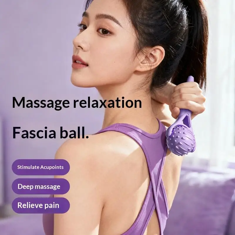 Handheld Roller Massager Design Easy Use Point Massage Relieve Body Fatigue Promote Massager Yoga Ball Portable Portable Arm Leg