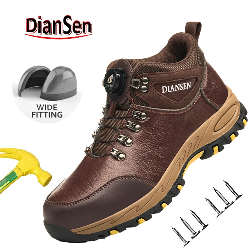 

Work Boots & Shoes Indestructible Safety Shoes Climbing Steel Toe Protective Boots Anti-puncture Leather Shoes Black Hiking Boot