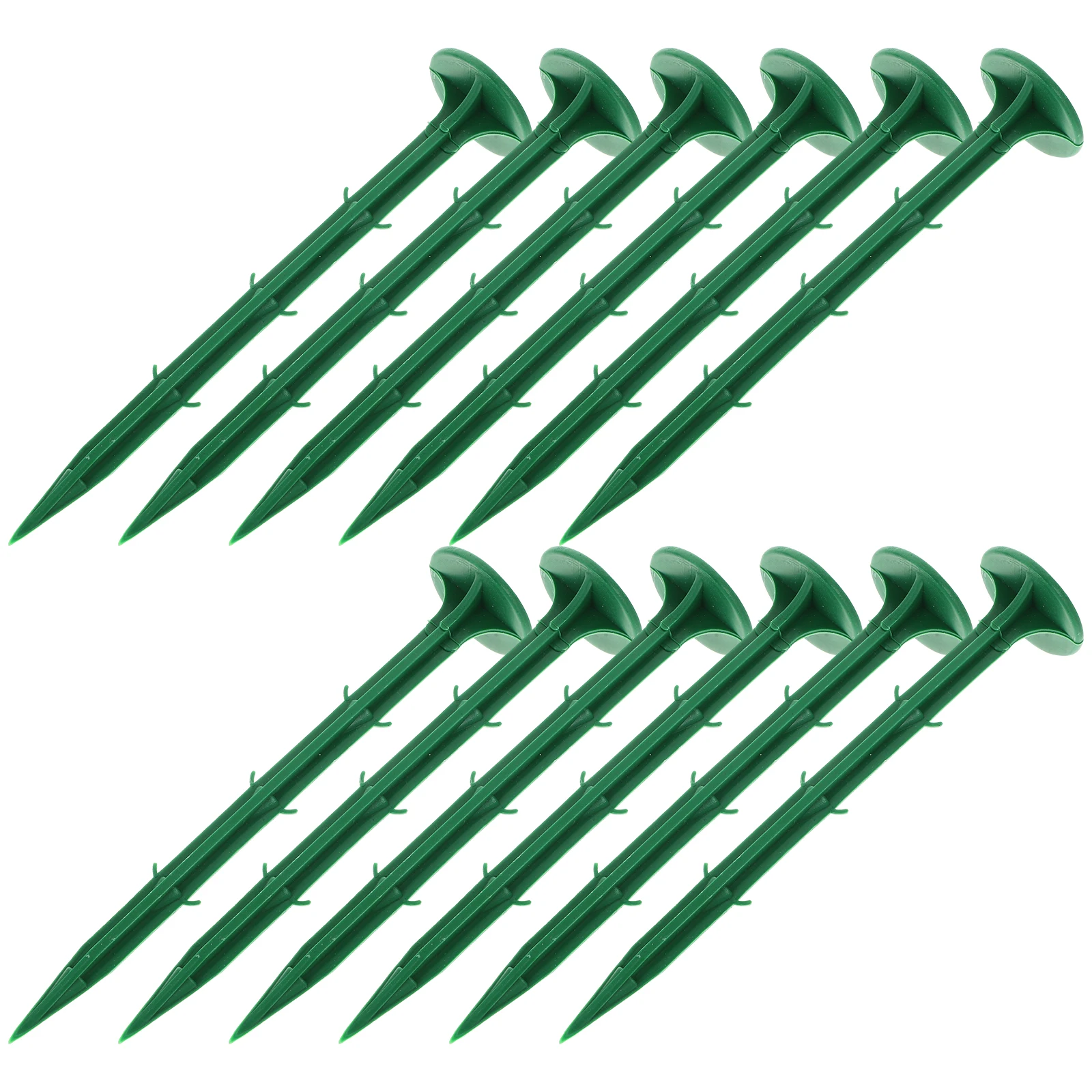

100 Pcs 20cm Green Plastic Ground Stakes for Garden Cloth Landscape Fabric Tarpaulin Netting Fixing Durable Pegs Greenhouse