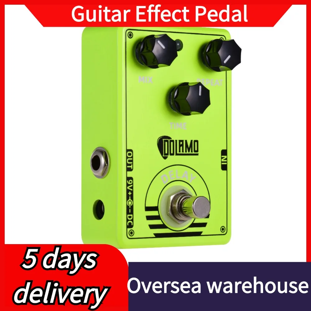 Dolamo D-14 Delay Guitar Effect Pedal Delay Pedal with Mix Repeat and Time Controls True Bypass Design for Electric Guitar